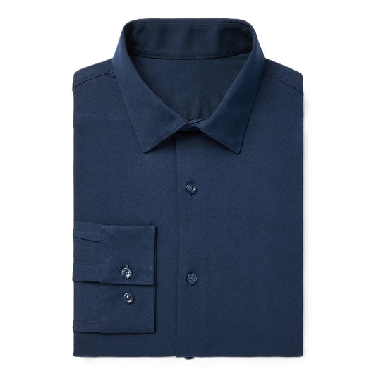 24 Pack Men's Long Sleeve Stretch Dress Shirt in Navy