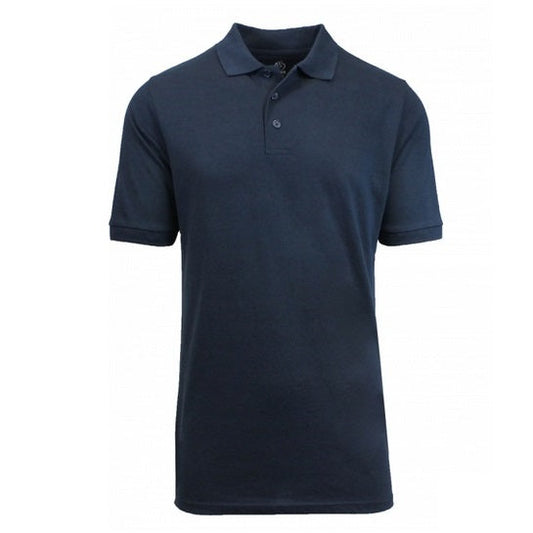 36 Pack Men's Short Sleeve School Uniform Polo Shirt in Navy by Size-Wholesale School Uniforms