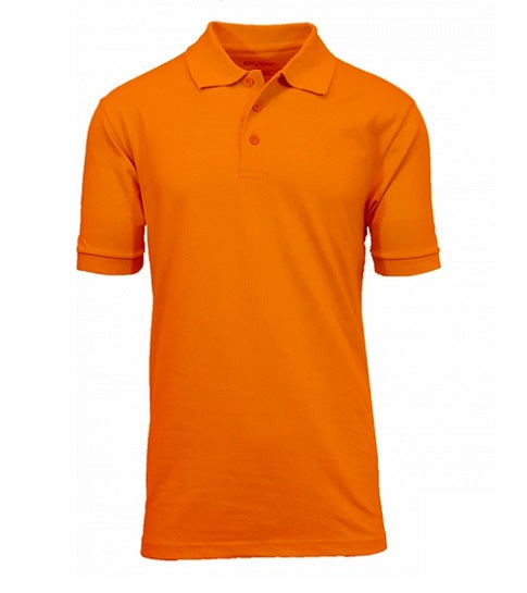 36 Pack Boys Short Sleeve School Uniform Polo Shirt in Orange-Wholesale School Uniforms