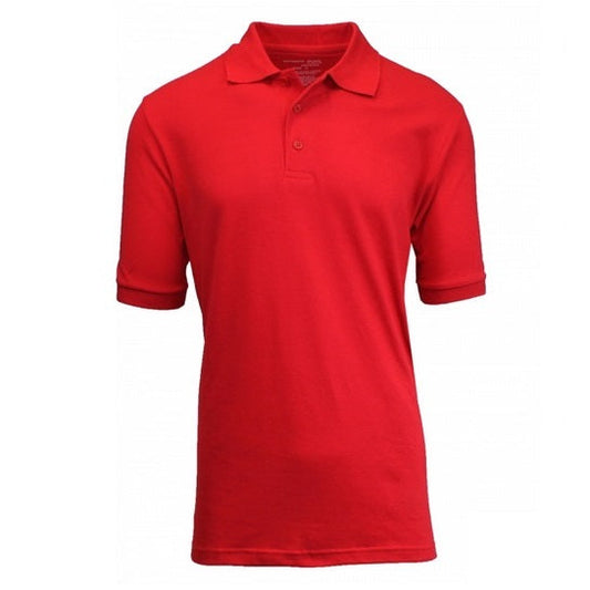 36 Pack Men's Short Sleeve School Uniform Polo Shirt in Red by Size-Wholesale School Uniforms