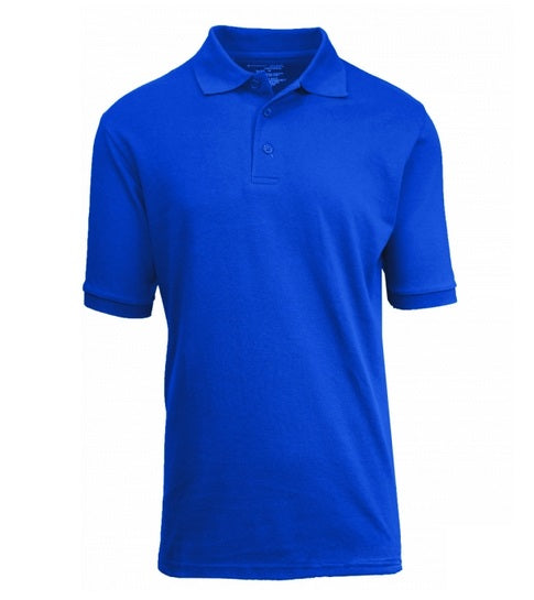 36 Pack Boys Short Sleeve School Uniform Polo Shirt in Royal Blue-Wholesale School Uniforms