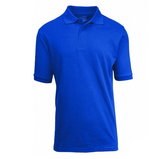 36 Pack Men's Short Sleeve School Uniform Polo Shirt - Royal Blue-Wholesale School Uniforms