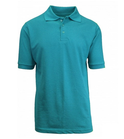 36 Pack Boys Short Sleeve School Uniform Polo Shirt in Teal-Wholesale School Uniforms